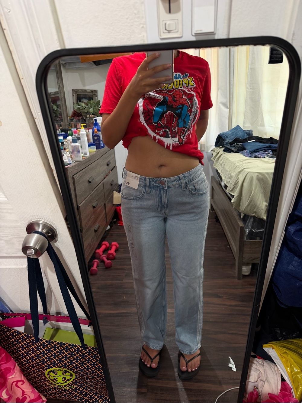 Aeropostale Low Rise Baggy Lace Jeans